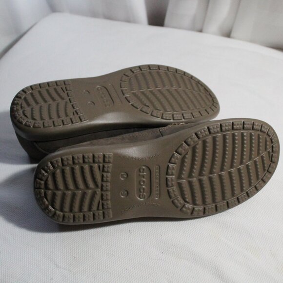 NWOB CROCS Santa Cruz 2 Luxe Leather Triple Comfort Brown Loafers, Mens 9 - Picture 7 of 7